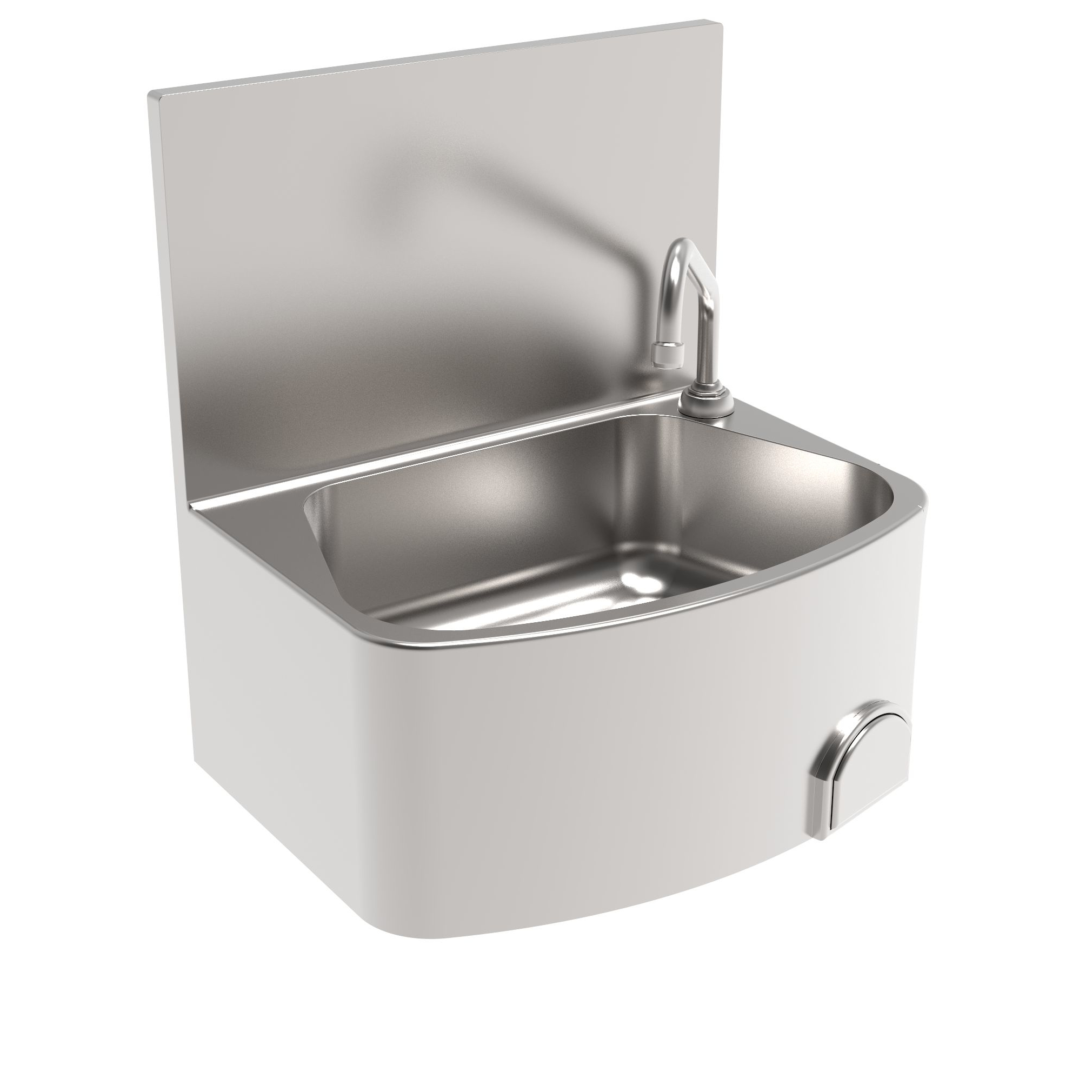 KoolMore SH17-4GNF Edelstahl-Handwaschbecken Mit Schwanenhals